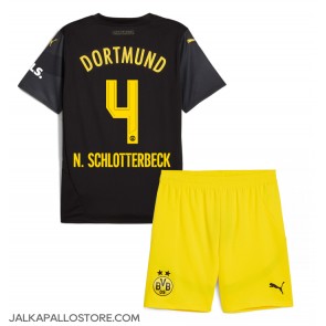 Borussia Dortmund Nico Schlotterbeck #4 Vieraspaita Lapsille 2024-25 Lyhythihainen (+ shortsit)